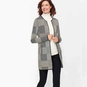 Talbots double knit open front women’s cardigan sweaters size XLP